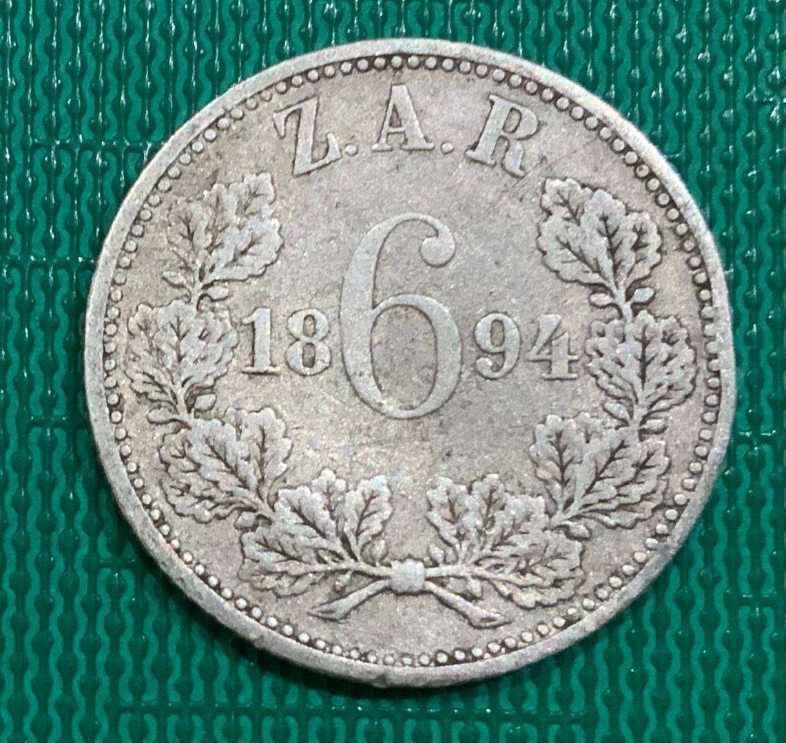 1894 ZAR 6 Pence