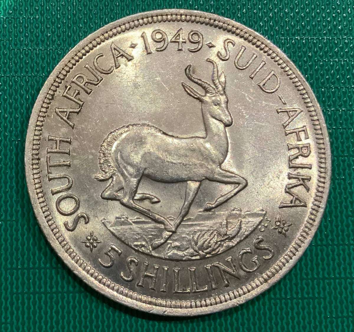 1949 South Africa 5 Shilling Coin