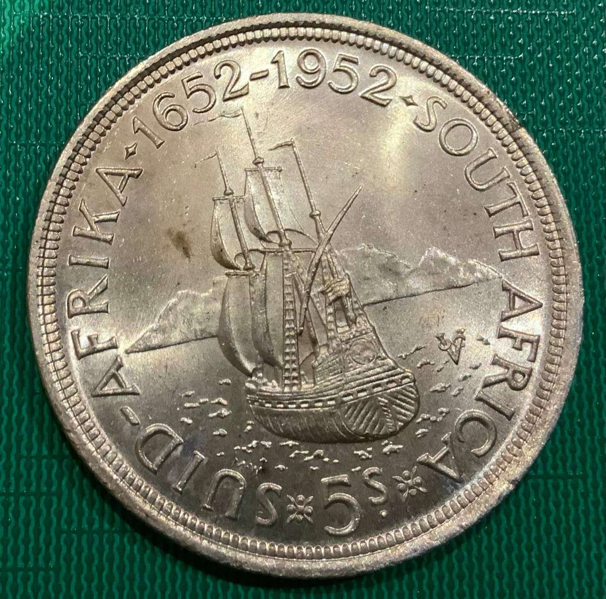 1952 South Africa 5 Shilling Coin