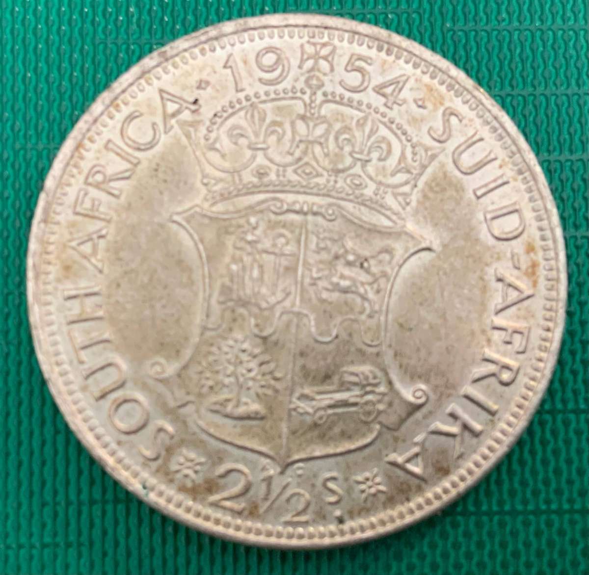 1954 South Africa 2½ Shilling coin