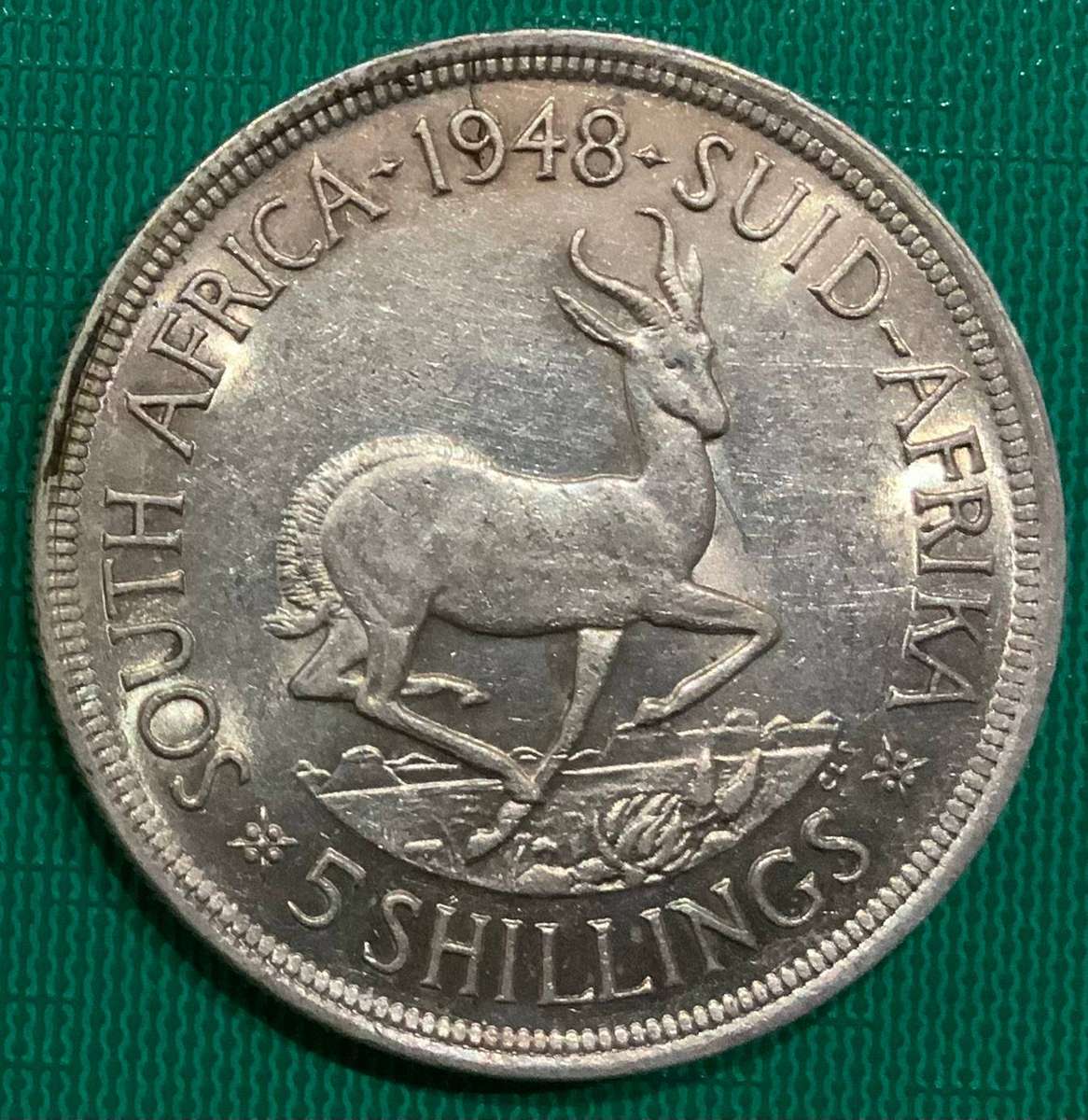 1948 South Africa 5 Shilling Coin