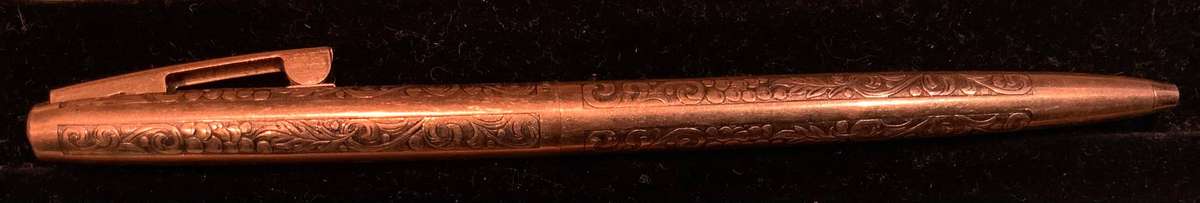 Sheaffer Imperial 12K Gold Filled Designed Engraved Ballpoint Pen Clip-Control