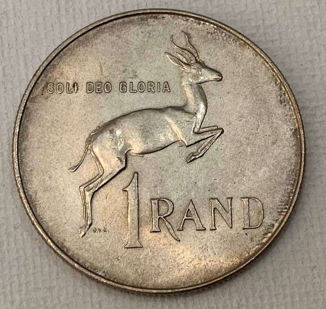1966 E South Africa One Rand Coin
