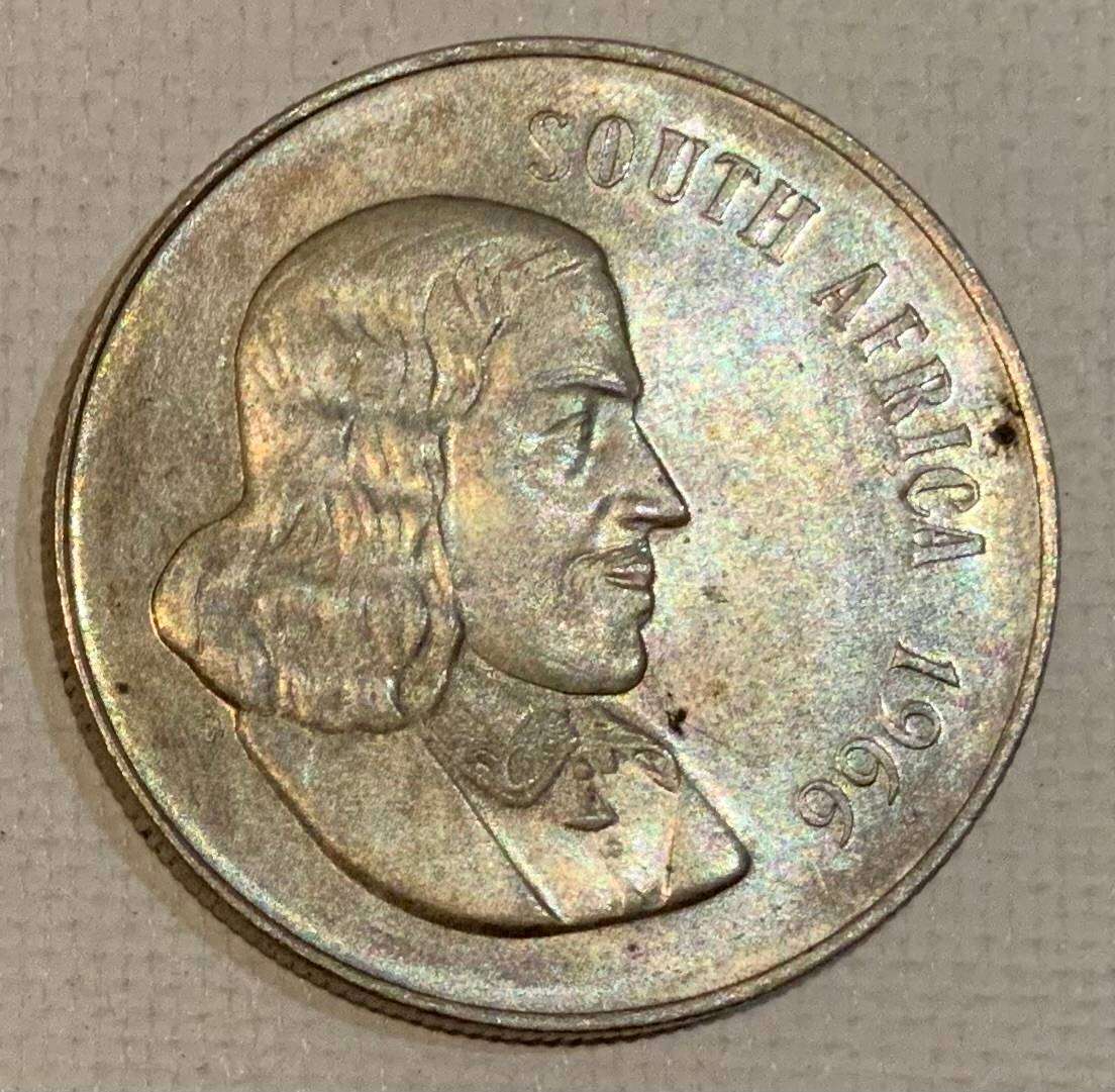 1966 E South Africa One Rand Coin