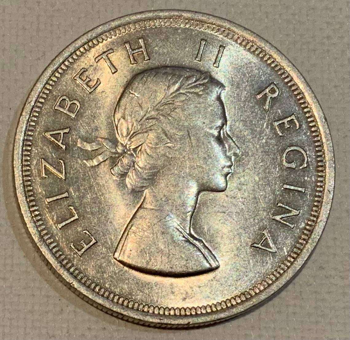 1953 South Africa 5 Shilling Coin