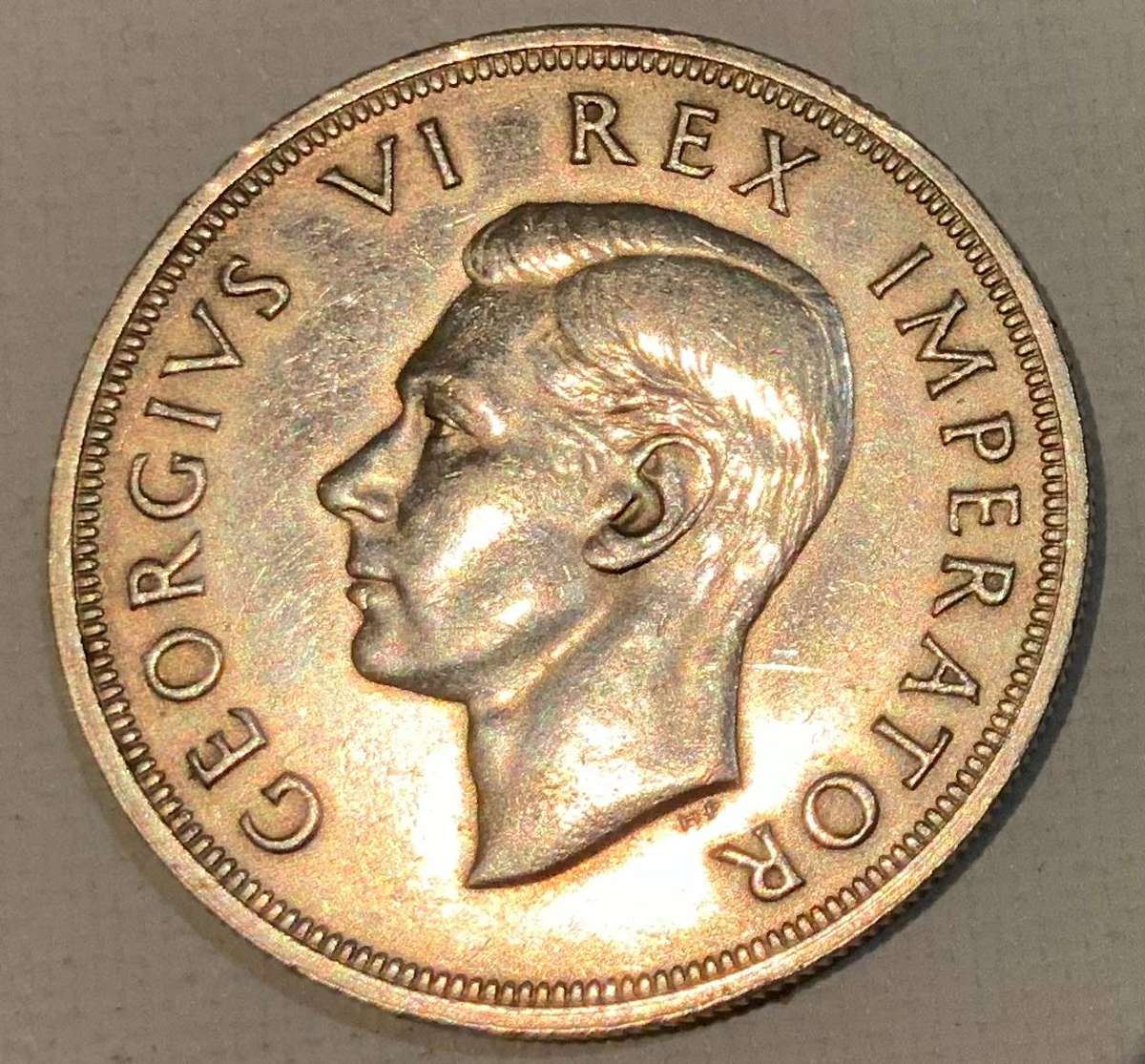1947 South Africa 5 Shilling Coin