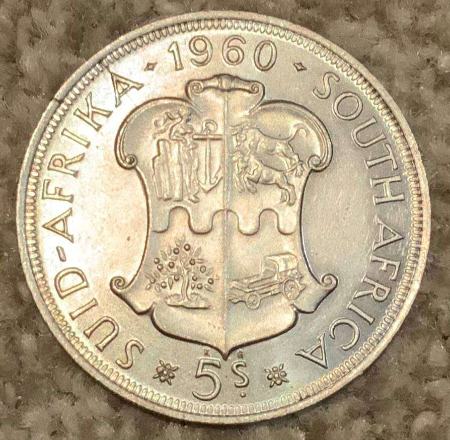 1960 South Africa 5 Shilling Coin