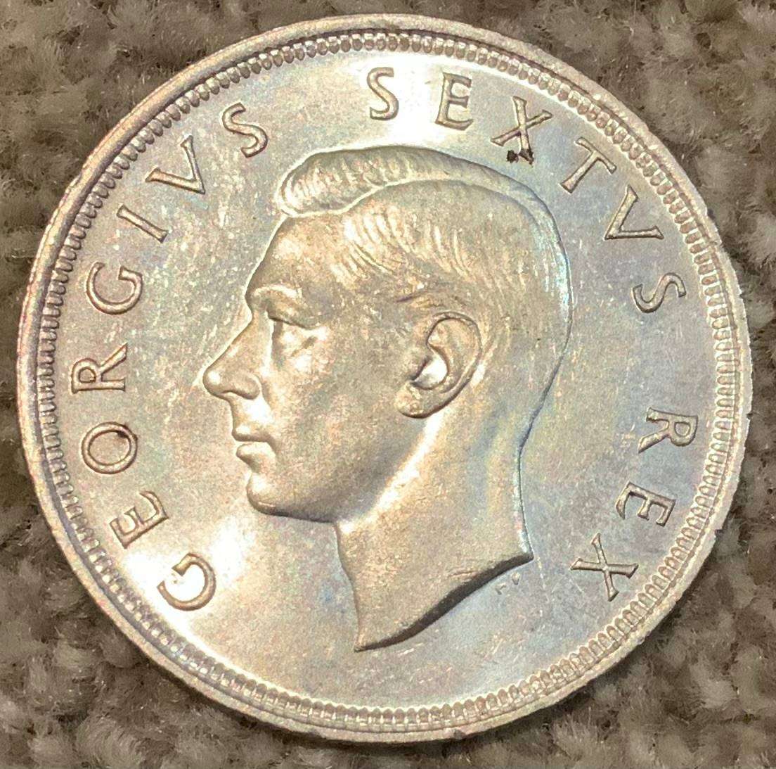 1952 South Africa 5 Shilling Coin