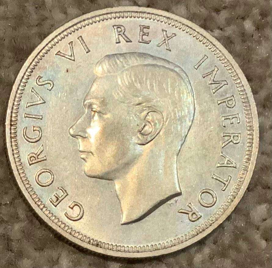 1947 South Africa 5 Shilling Coin