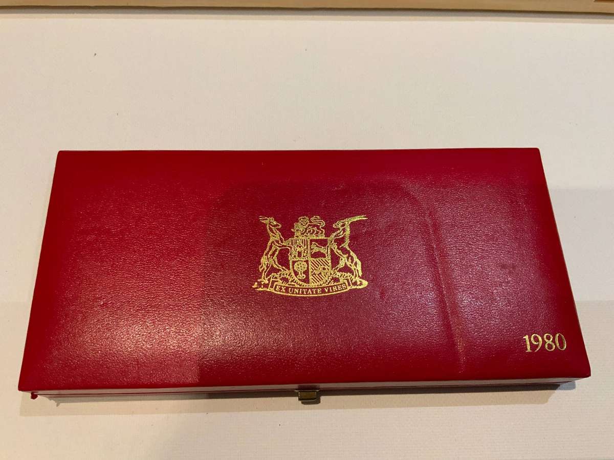 1980 RSA Long Proof Set with no Gold Coins