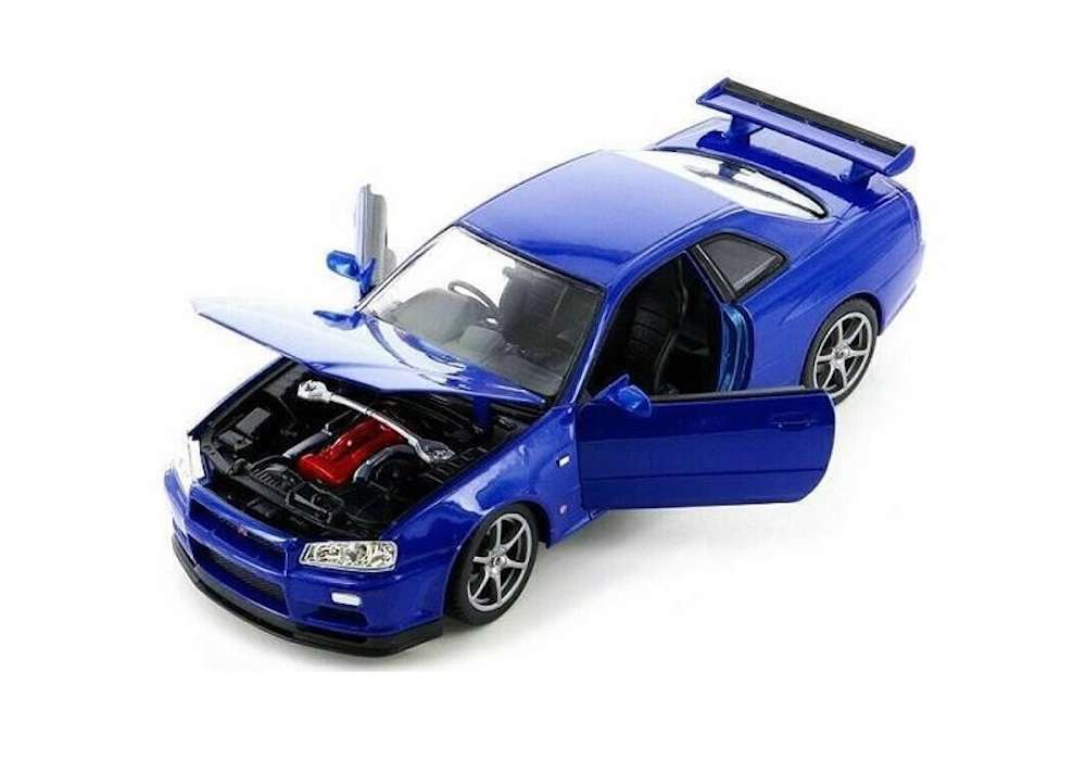 Welly  NEX 1:24 Nissan Skyline GT-R (R34)  Blue
