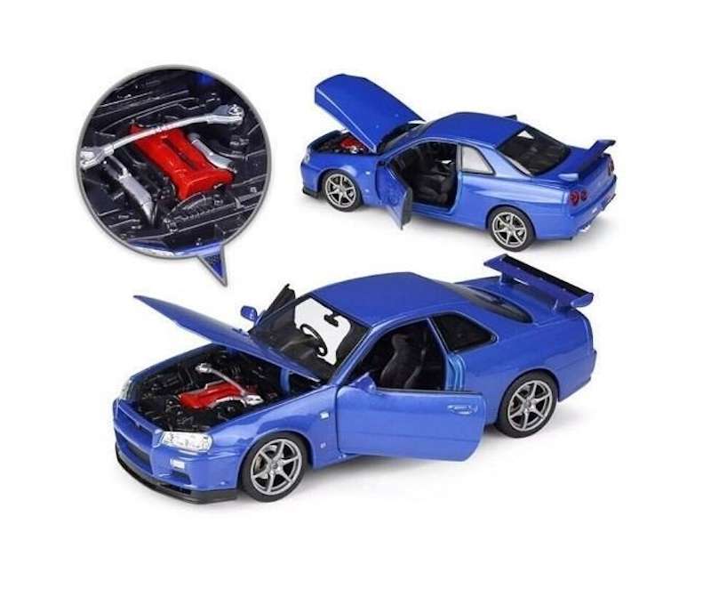 Welly  NEX 1:24 Nissan Skyline GT-R (R34)  Blue