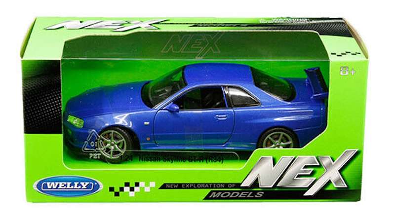 Welly  NEX 1:24 Nissan Skyline GT-R (R34)  Blue