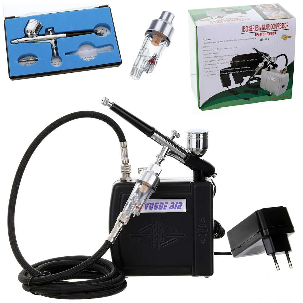 Airbrush  HS08AC-SKF Mini Airbrush Compressor Combo Kit