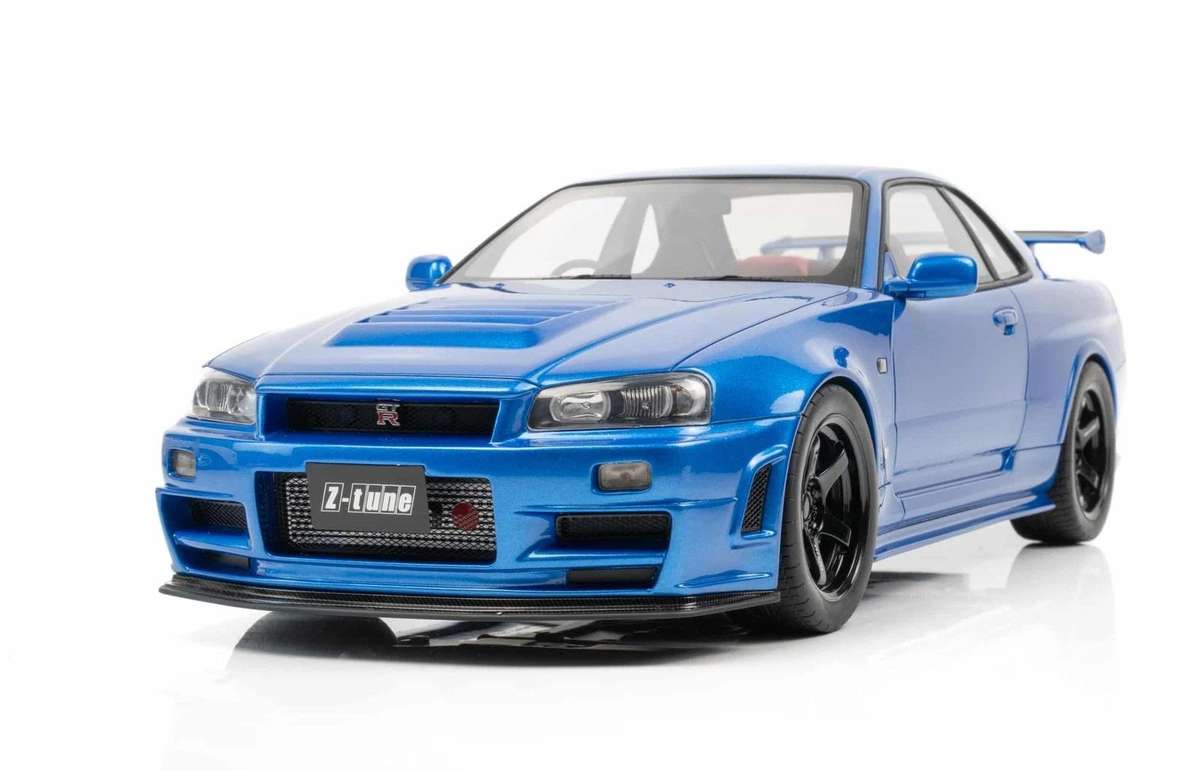 1:12 Nissan GT-R R34 Z-Tune Bayside blue metallic 2005 by OTTO mobile
