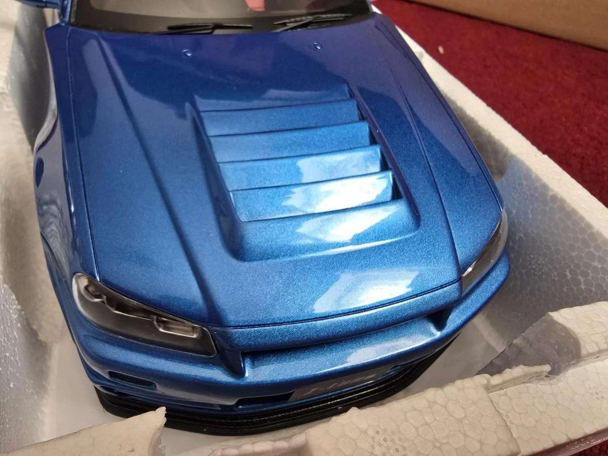 1:12 Nissan GT-R R34 Z-Tune Bayside blue metallic 2005 by OTTO mobile