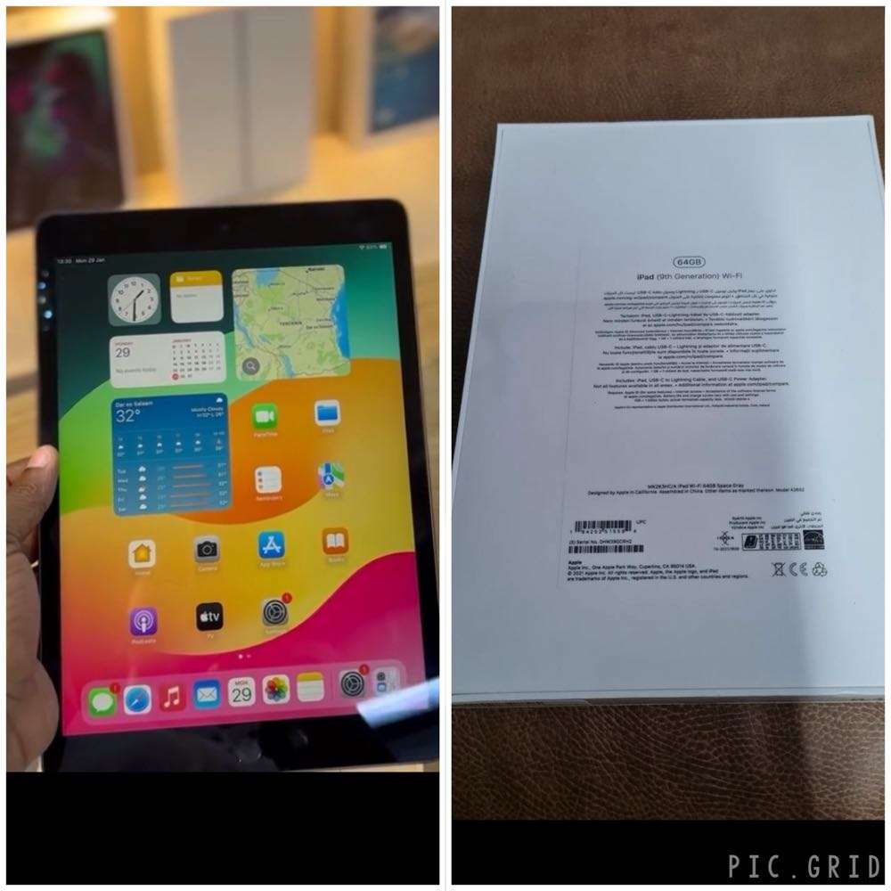 iPad 9th gen 64GB WiFi with box and charger
