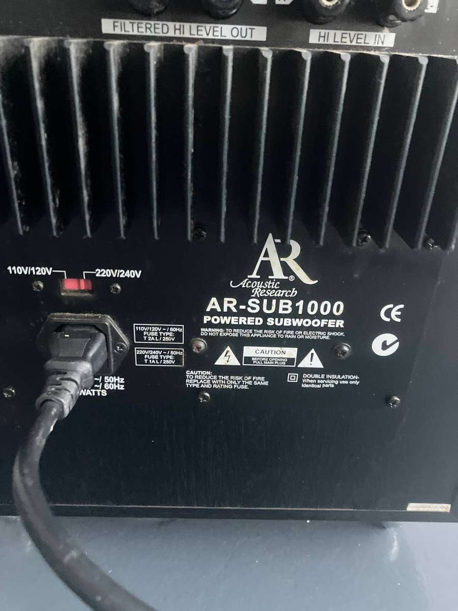 Acoustic Research AR SUB 1000 Active Subwoofer - Deep Bass