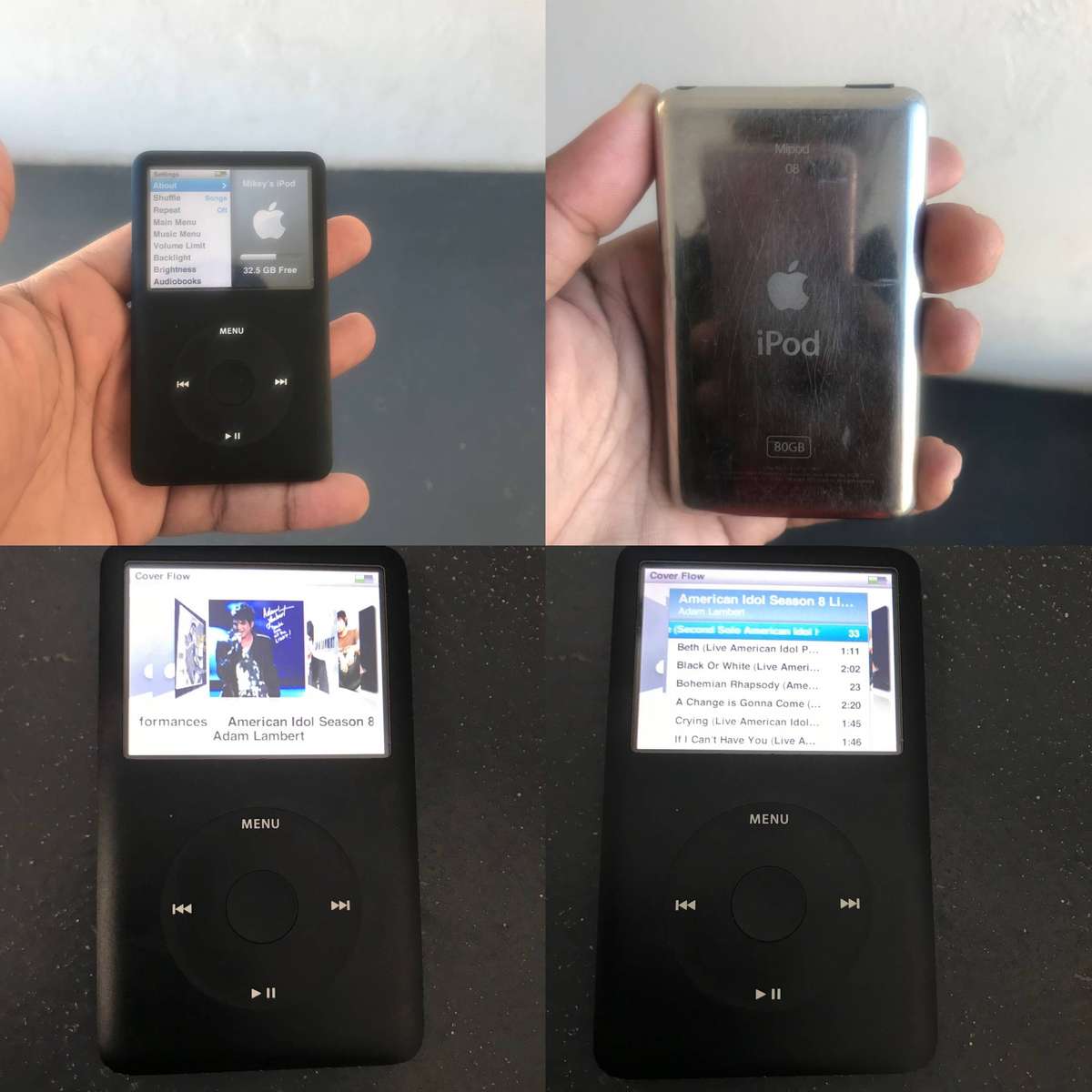 Apple iPod Classic 80GB (Model A1238) 6th gen