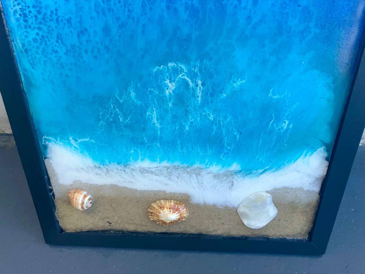 Ocean resin art bundle - 2 unique pieces
