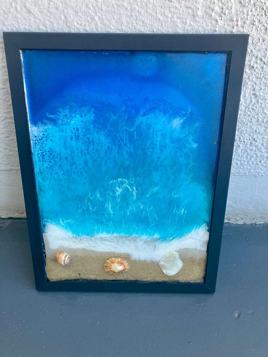 Ocean resin art bundle - 2 unique pieces