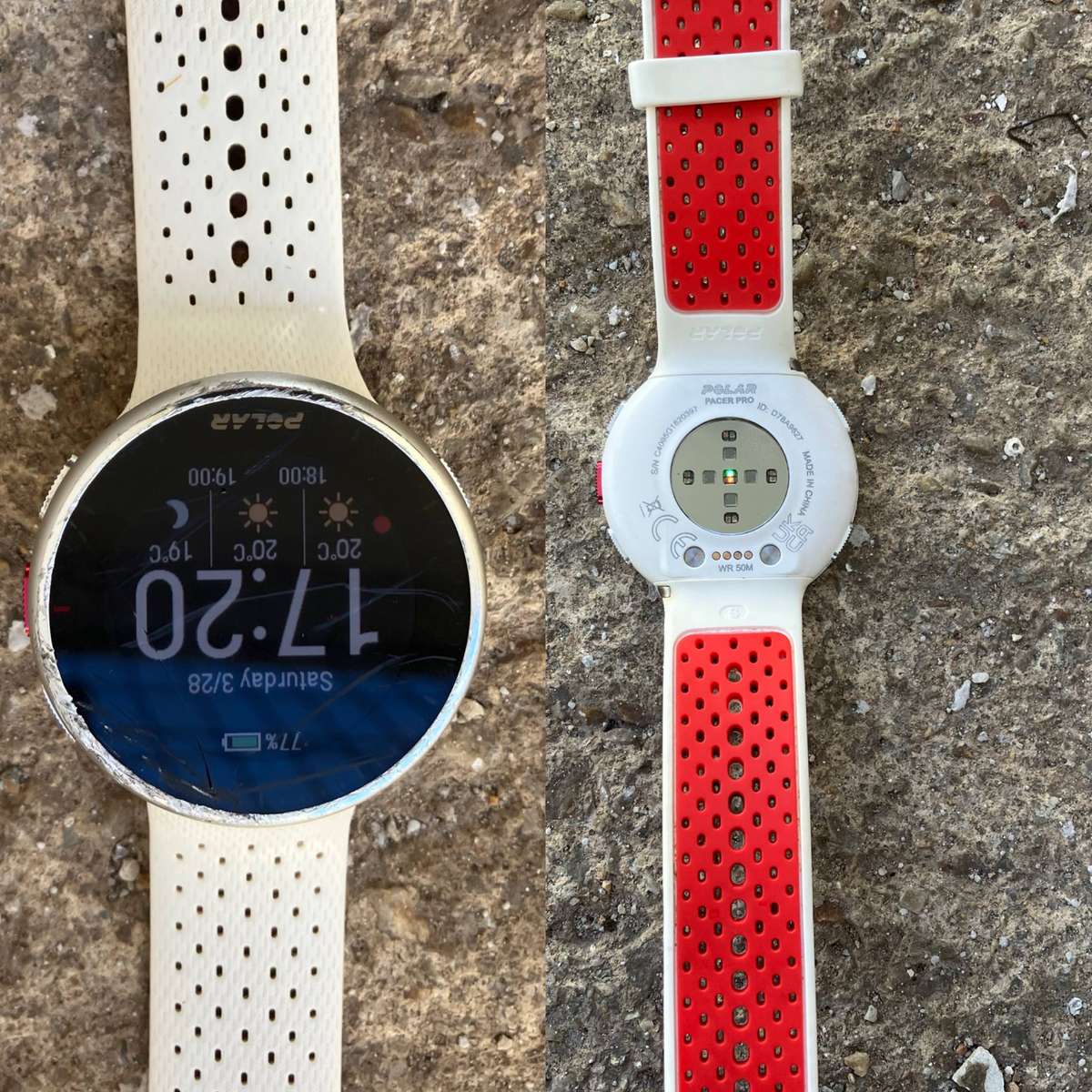 Polar Pacer Pro Snow White - GPS Running Watch read description