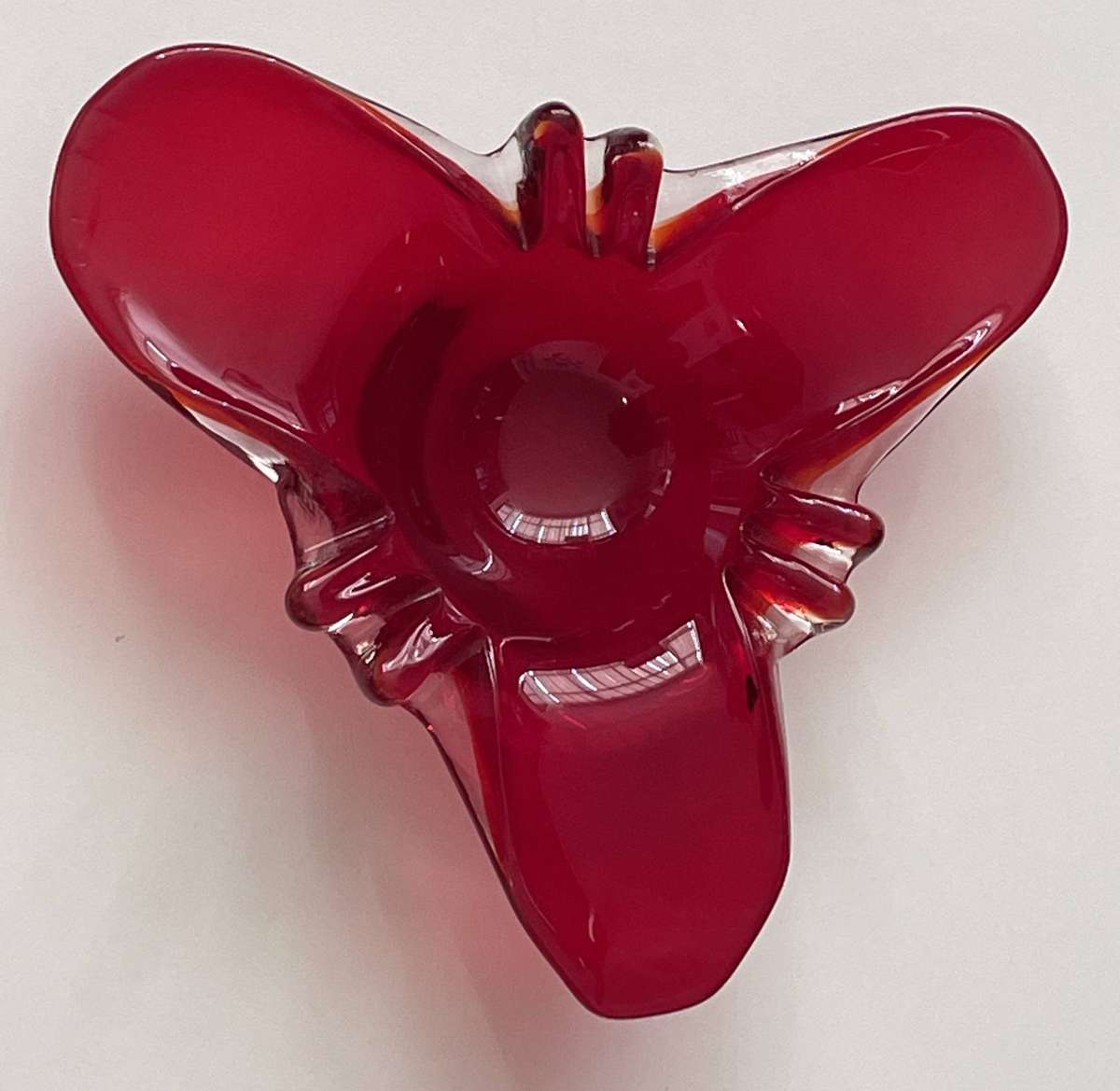 RED MURANO CENTER PIECE BOWL - 26CM