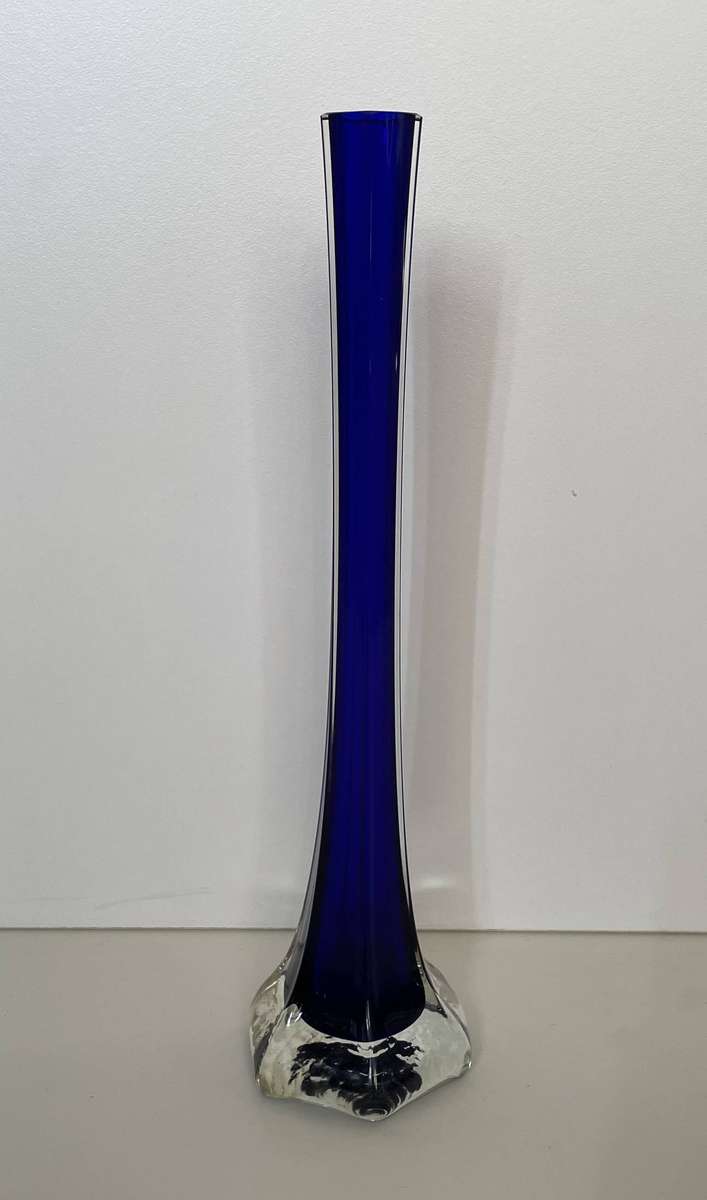 COBOLT BLUE MURANO EIFFEL VASE