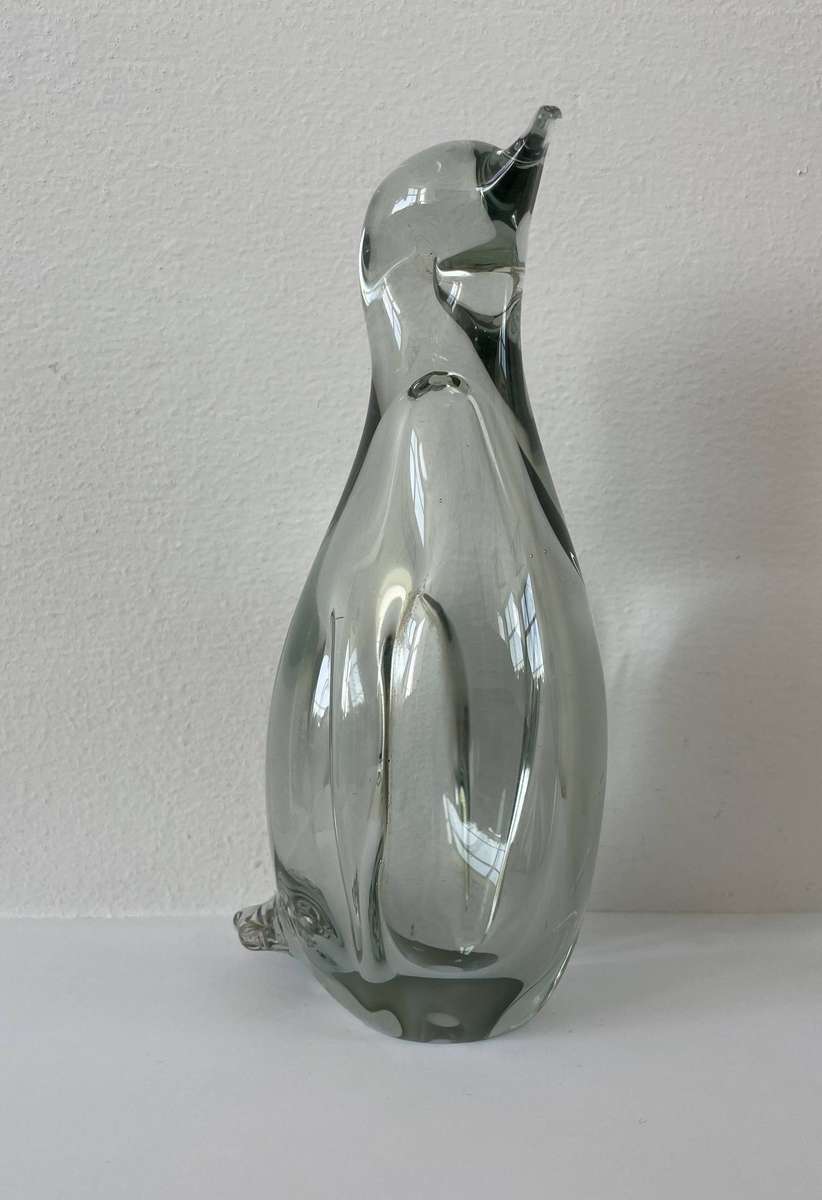 MURANO BLOWN GLASS HOLLOW PENGUIN 18.5CM - IMMACULATE CONDITION