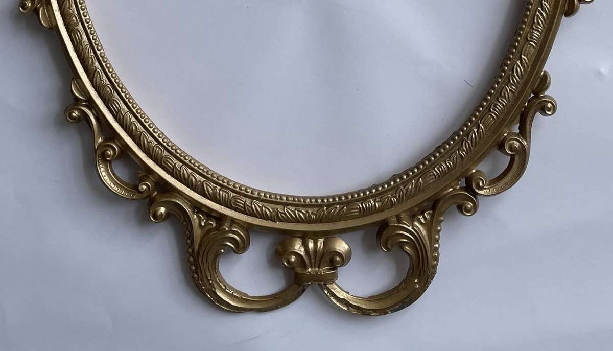 VINTAGE GOLD GILDED MIRROR FRAME - LENGTH 44CM