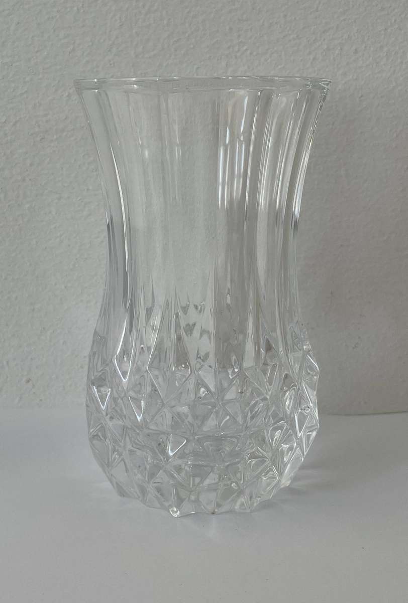 CRISTAL D'ARQUES FRENCH LEAD CRYSTAL VASE - 13CM - IN IMMACULATE CONDITION