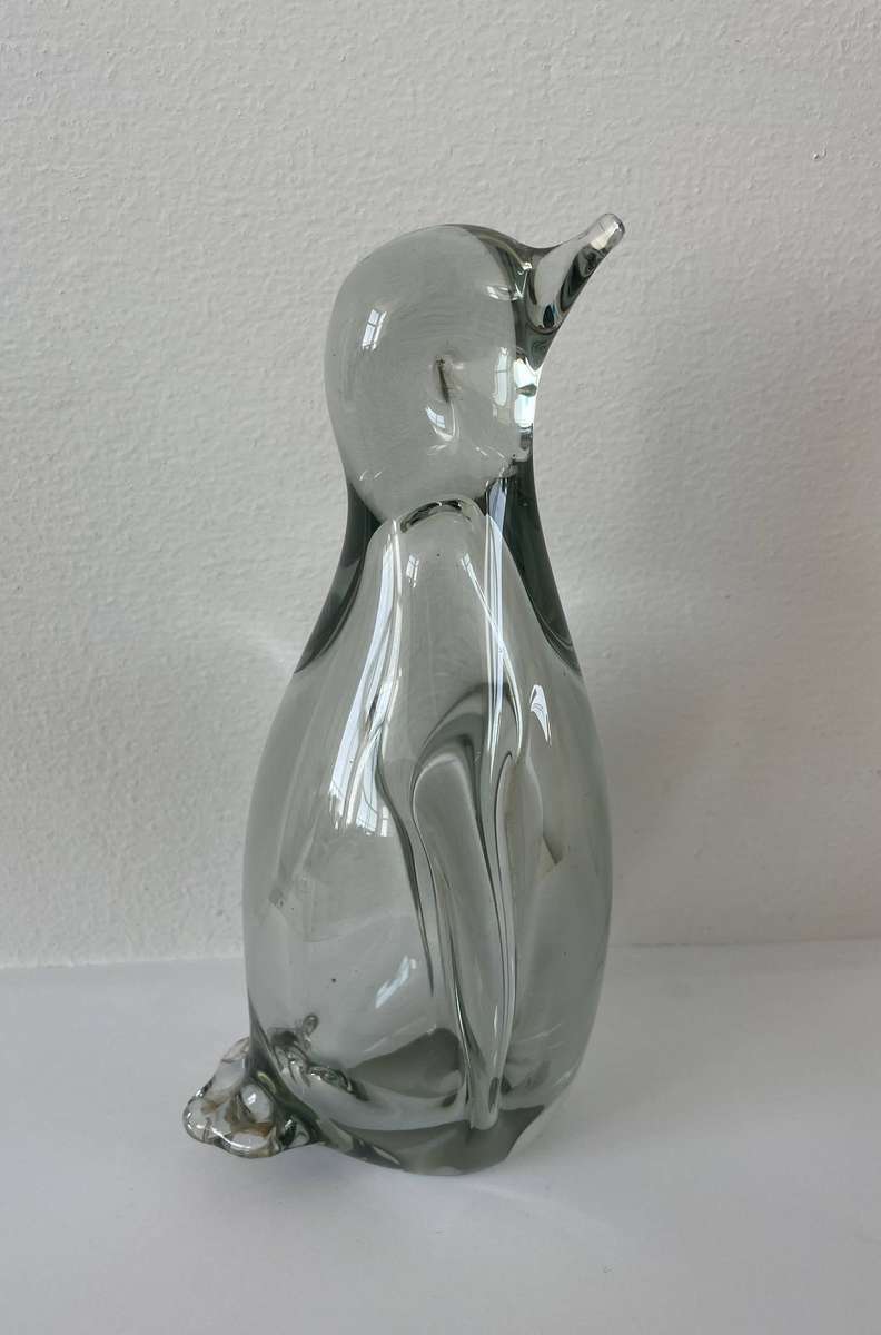 MURANO BLOWN GLASS HOLLOW PENGUIN 18.5CM - IMMACULATE CONDITION