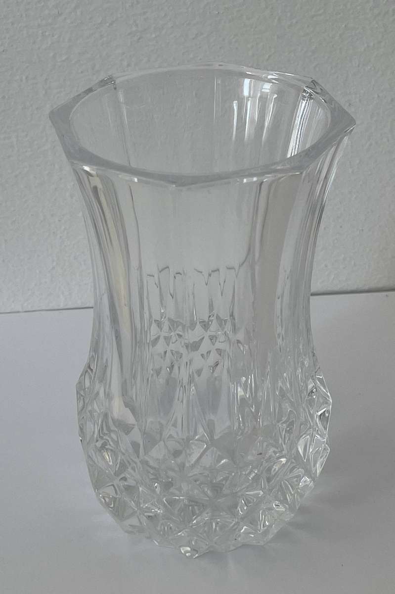CRISTAL D'ARQUES FRENCH LEAD CRYSTAL VASE - 13CM - IN IMMACULATE CONDITION