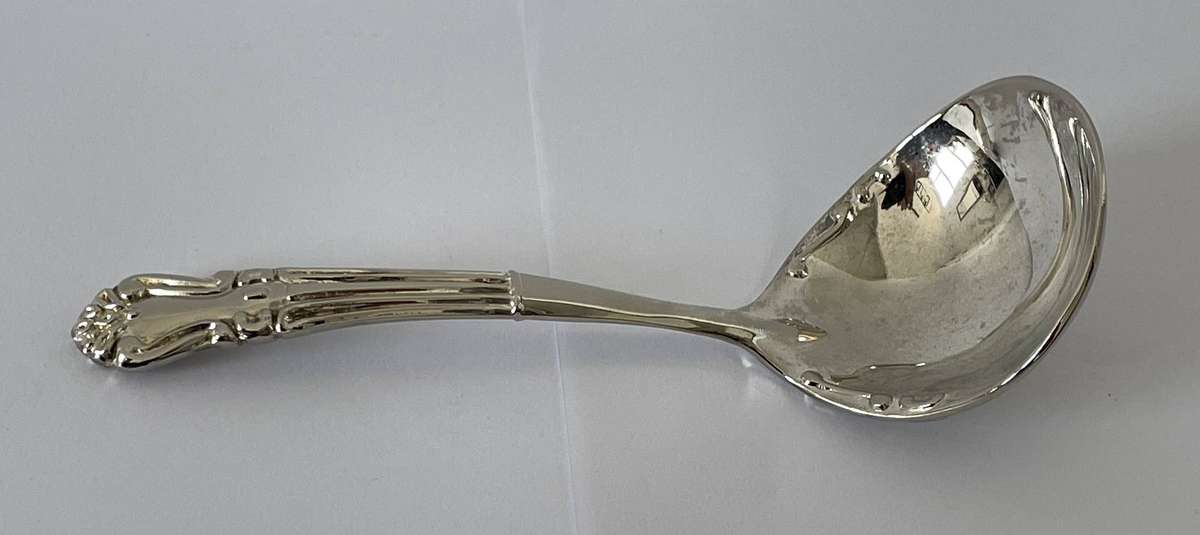 SILVER PLATED LADDLE IN BOX - 16.5CM LENGTH