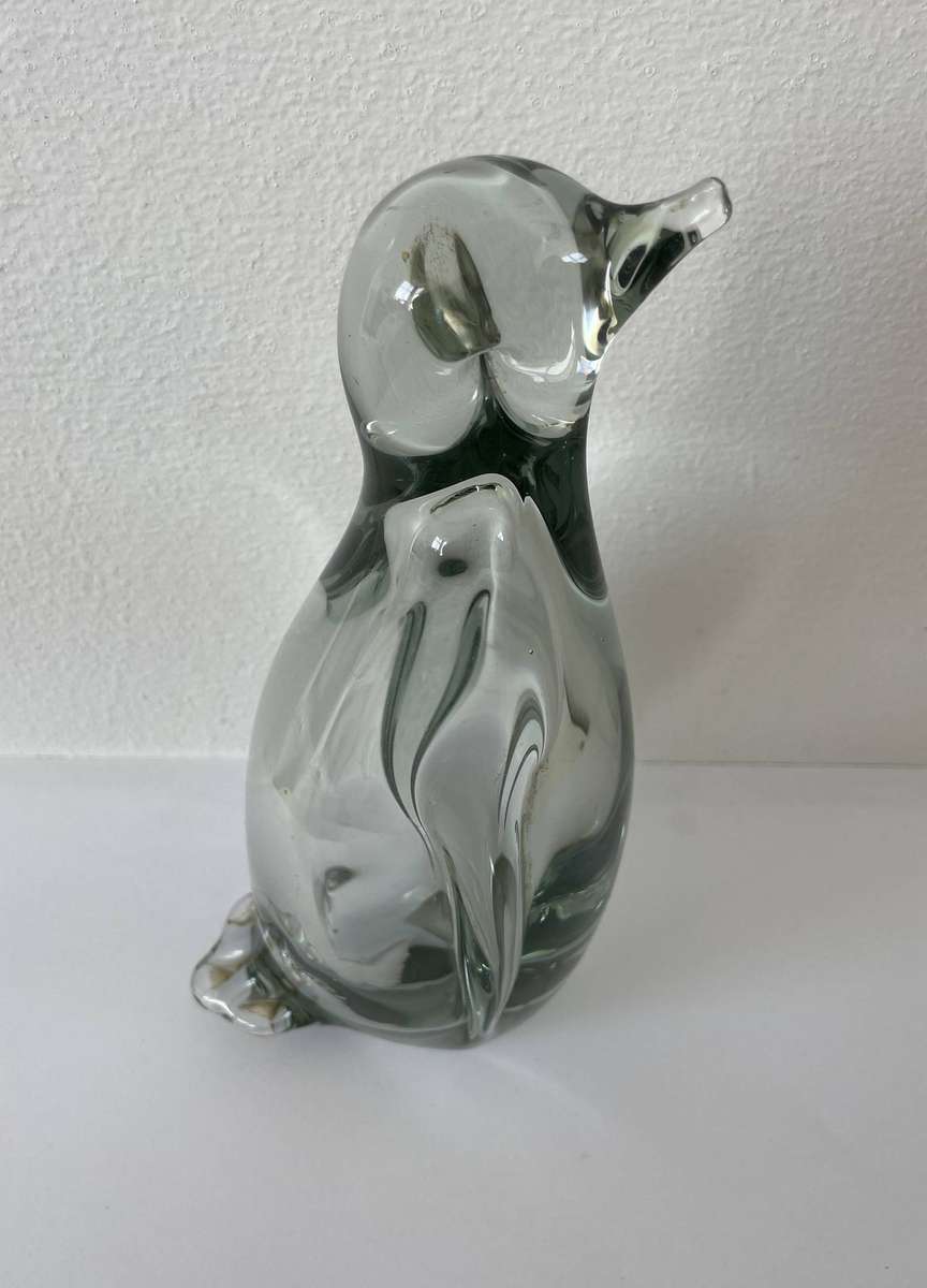 MURANO BLOWN GLASS HOLLOW PENGUIN 18.5CM - IMMACULATE CONDITION