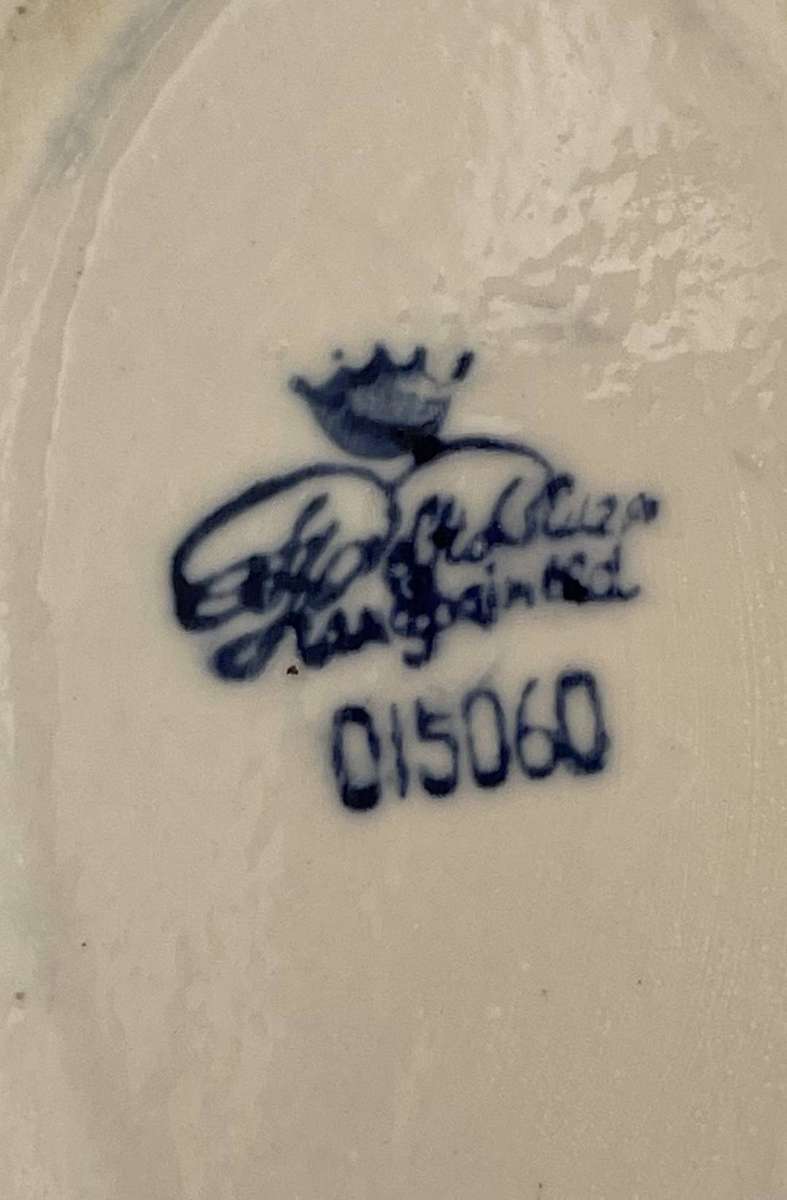 DELFT HAND PAINTED WINDMILL HEART DISH - EXCELLENT CONDITION - 14.5CM