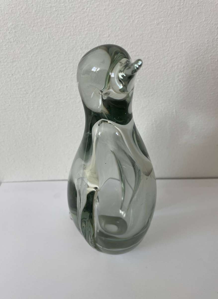 MURANO BLOWN GLASS HOLLOW PENGUIN 18.5CM - IMMACULATE CONDITION