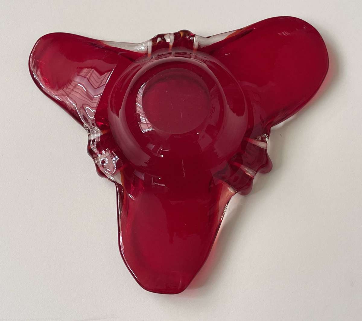 RED MURANO CENTER PIECE BOWL - 26CM