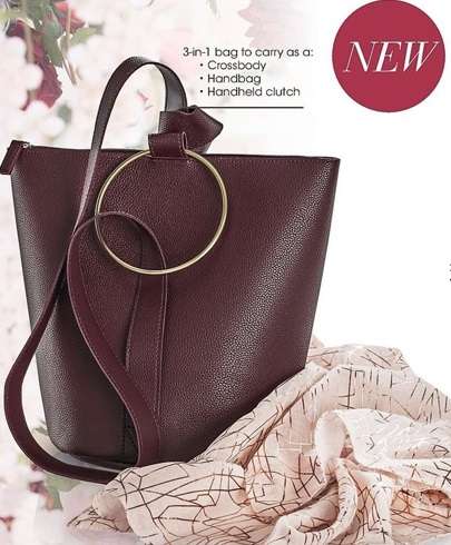 Avon Luna Burgundy Handbag