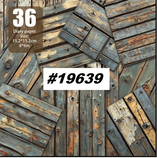 Scrapbook Paper Pad - Decayed Wood - 6 x 6 inch - 36 sheets