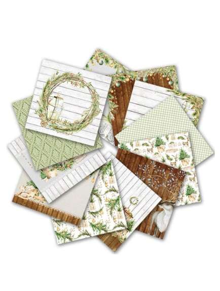 Scrapbook Paper Pad - Natural Christams  - 6 x 6 inch