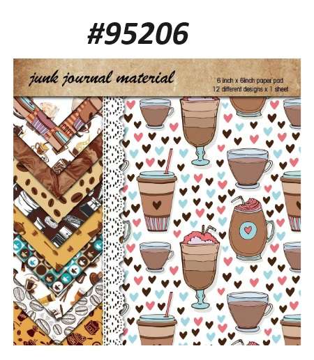 Scrapbook Paper Pad - Latte Love - 6 x 6 inch - 12  sheets
