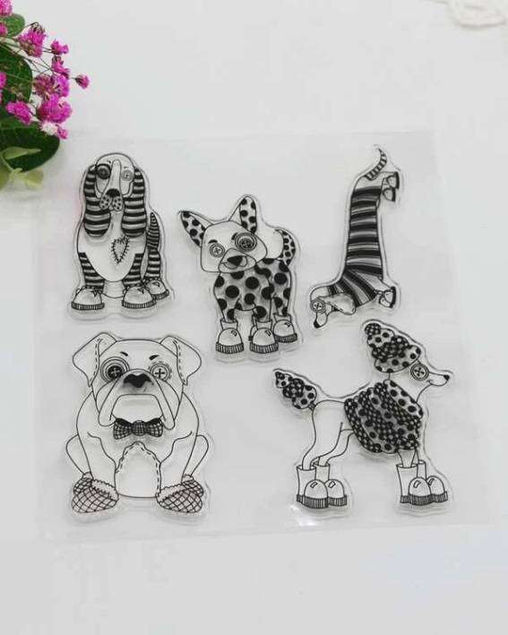 Clear stamps for card making - Dog Friends - Card-making / card-making supplies / Stamping tools