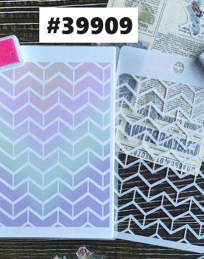 Stencil / Mask / Mixed Media - Chevron