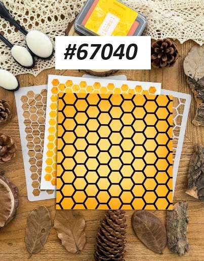 Stencil / Mask / Mixed Media - Honeycomb (set of 2)