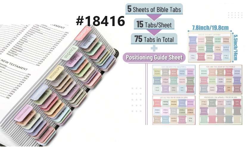 Bible Journaling  - Bible Index Tabs (75 piece) (English)