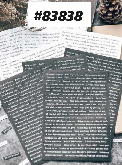 Junk Journaling / Scrapbooking - Small Talk Stickers - 8 sheets