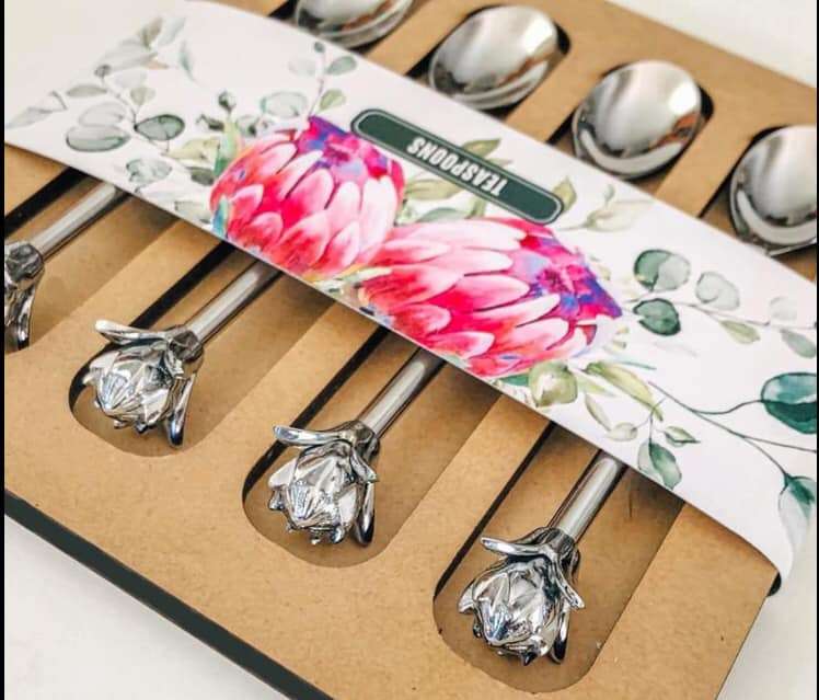 Stainless Steel Teaspoons - #Protea - Koka Living