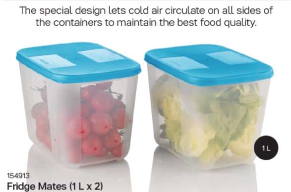Tupperware - Fridge mate - 1.2L x 2