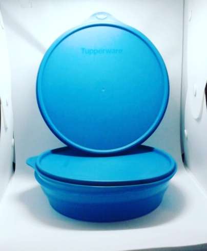 Tupperware Aqua Large Wonder Snack bowls x2